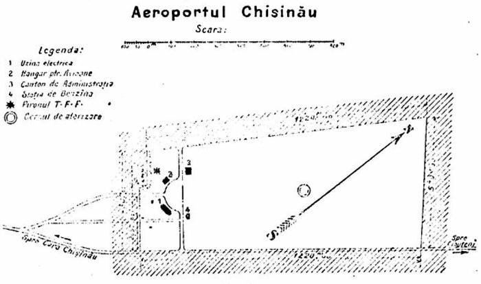 Старый кишинёвский аэропорт План кишинёвского аэропорта, 1922 год.