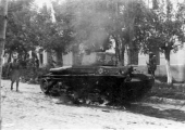 Подбитый румынский танк