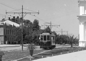 Трамвай в центре города