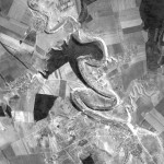 Снимок района Старого Оргеева из космоса, сделанный спутником-шпионом США 24 сентября 1965 года